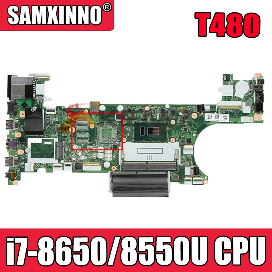 

Для Lenovo Thinkpad T480 Материнская плата ноутбука ET480 NM-B501 W/процессор i7 8650 8550U Проверка прошла успешно FRU 01YR340 01YR332 01YR364 материнская плата