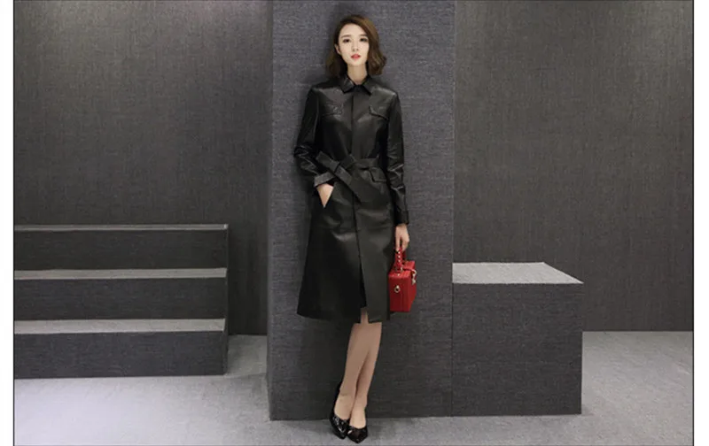 

Осень 2020, Женская куртка из натуральной кожи, Новая женская ветровка, тренчкот, кожаная куртка WXF276