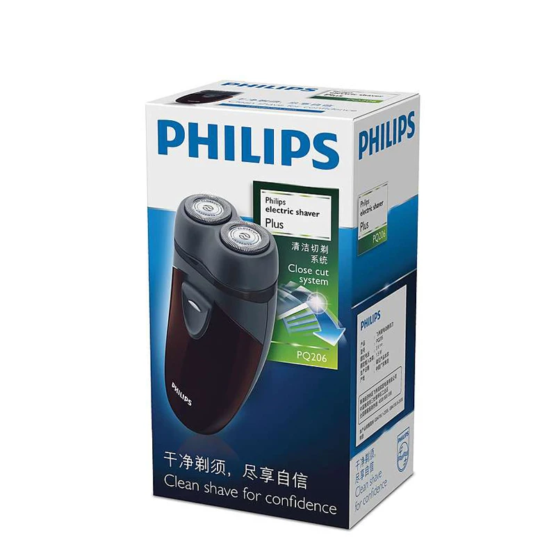 

Philips PQ206 Electric Shaver With HQ4 Head Blade Two Floating Heads Facial Contour Tracking For Men's Face Razor Free of Charge