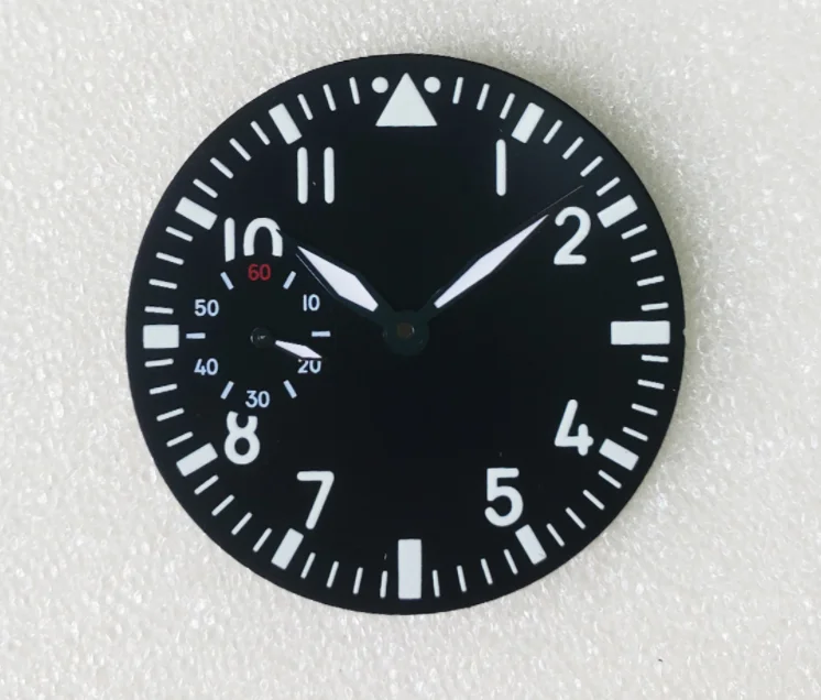 

38.9mm Black Dial Blue Luminous Dial For ETA 6498 Mens Watch