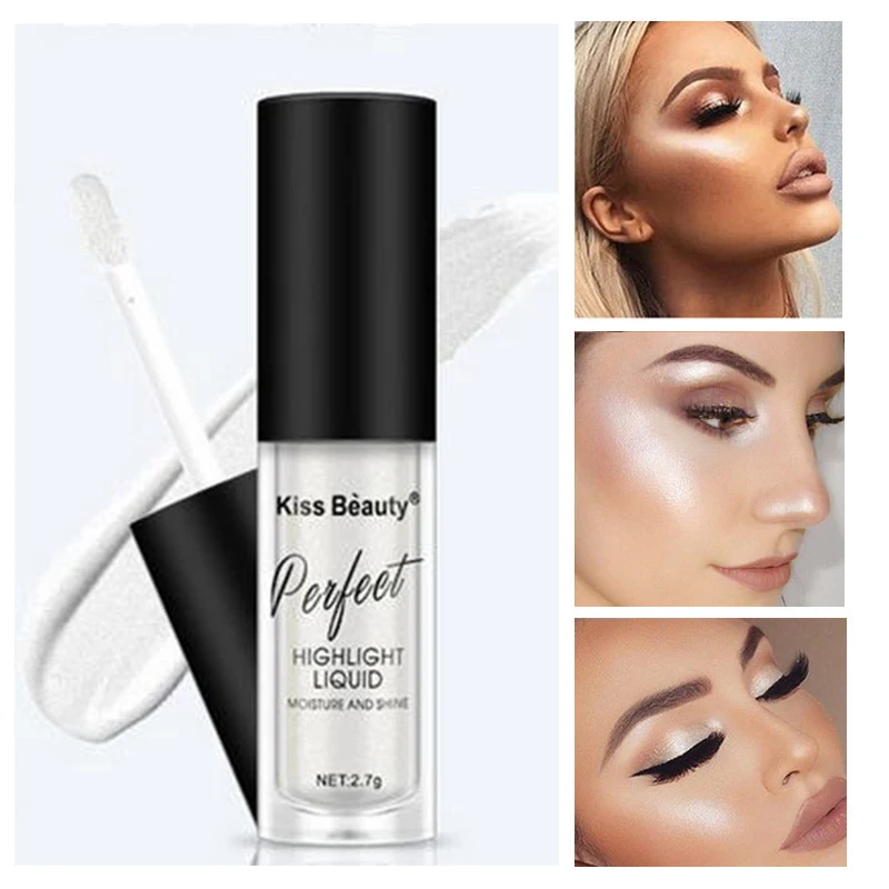 Блестящая жидкая хайлайтер контурный Макияж лица свечение макияж основа