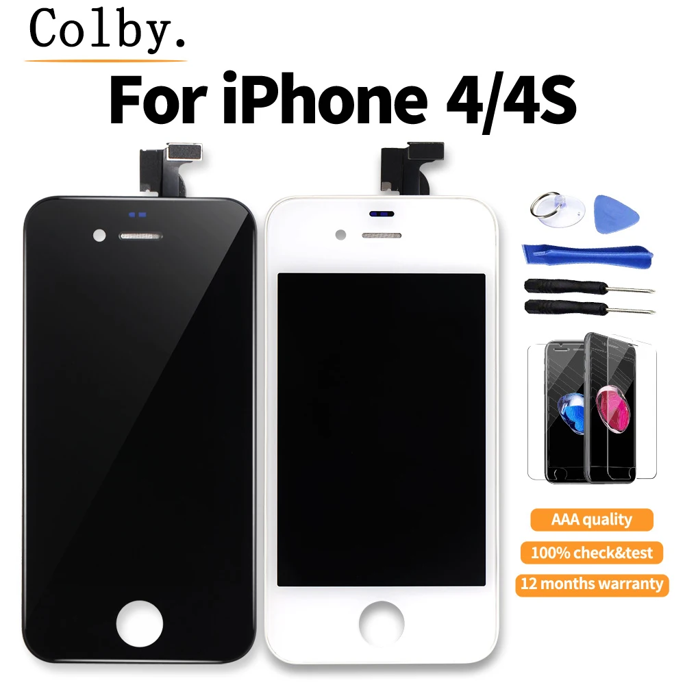 AAA Качество ecran для iPhone 4S ЖК дисплей кодирующий преобразователь сенсорного экрана
