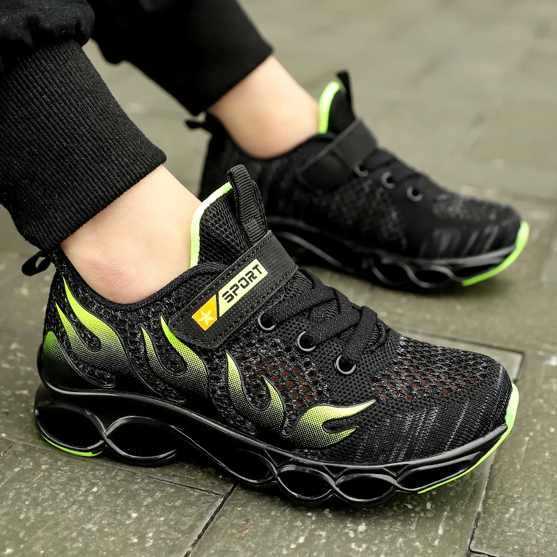 

Summer Boys Kids Casual Sneakers Dark blue Teenage Trainers Designer Big Boy Running Shoes Anti-Slip Mesh Gym Shoes Kids Boy