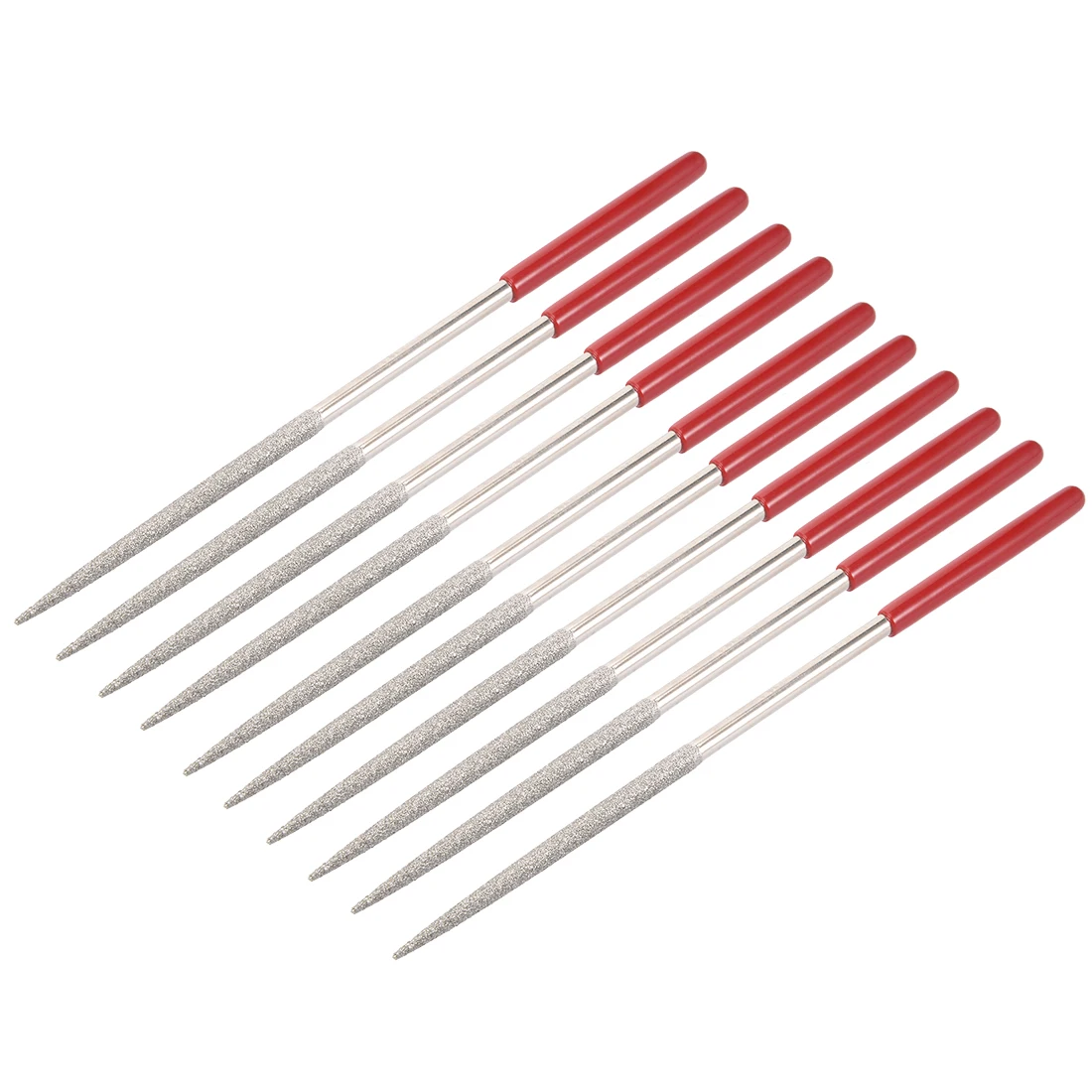 

uxcell 10Pcs 5mm x 180mm Round Diamond Needle File 150 Grit for Metal Glass Stone