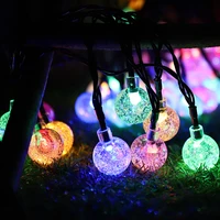 2030 leds crystal ball 5m6 5m solar lamp power led string fairy lights solar garlands garden christmas decor for outdoor