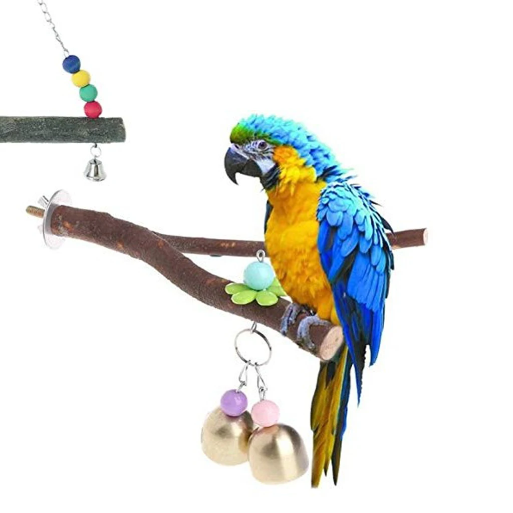 

Branch Perch Parrot Parakeet Cockatiel Bird Play Toy Cage Wood Training Perches