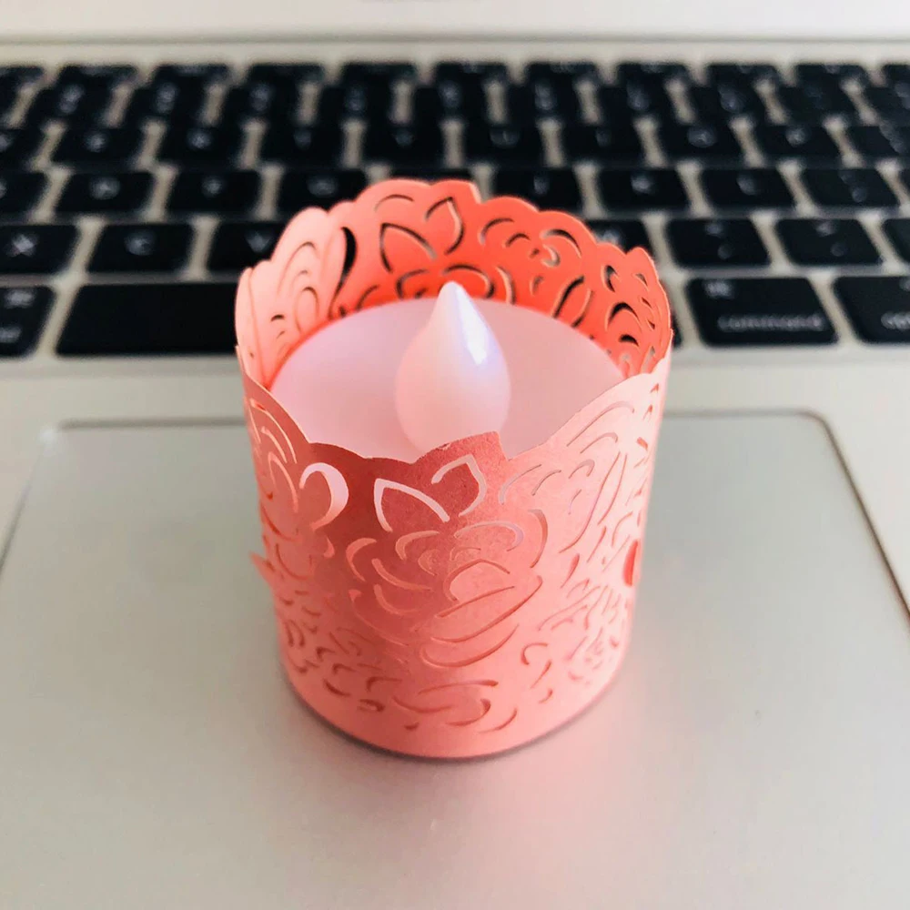 50 шт. держатели для свечей бумажные полые тени украшения свадебного стола
