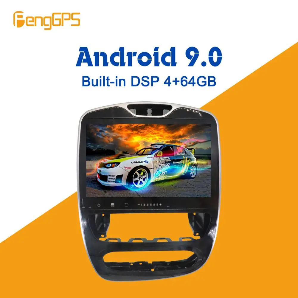 Android 9.0 PX5 4+64GB car DVD player Built-in DSP Car multimedia Radio For Renault Clio GPS Navigation Audio Video