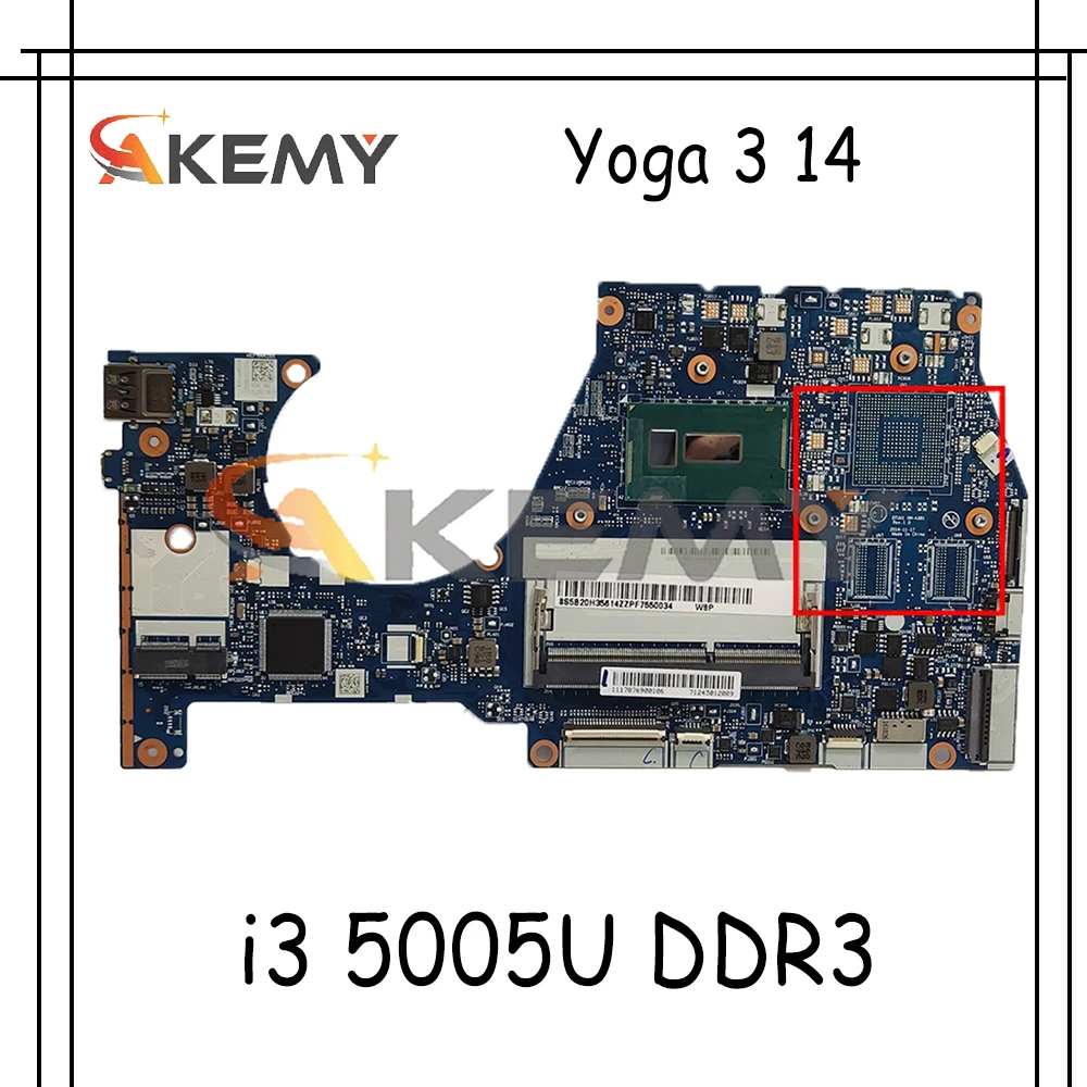 

Материнская плата BTUU1 для ноутбука Lenovo Yoga 3 14 Yoga 3-1470 NM-A381 5B20K78777 5B20K78776 CPU i3 5005U DDR3 Материнская плата