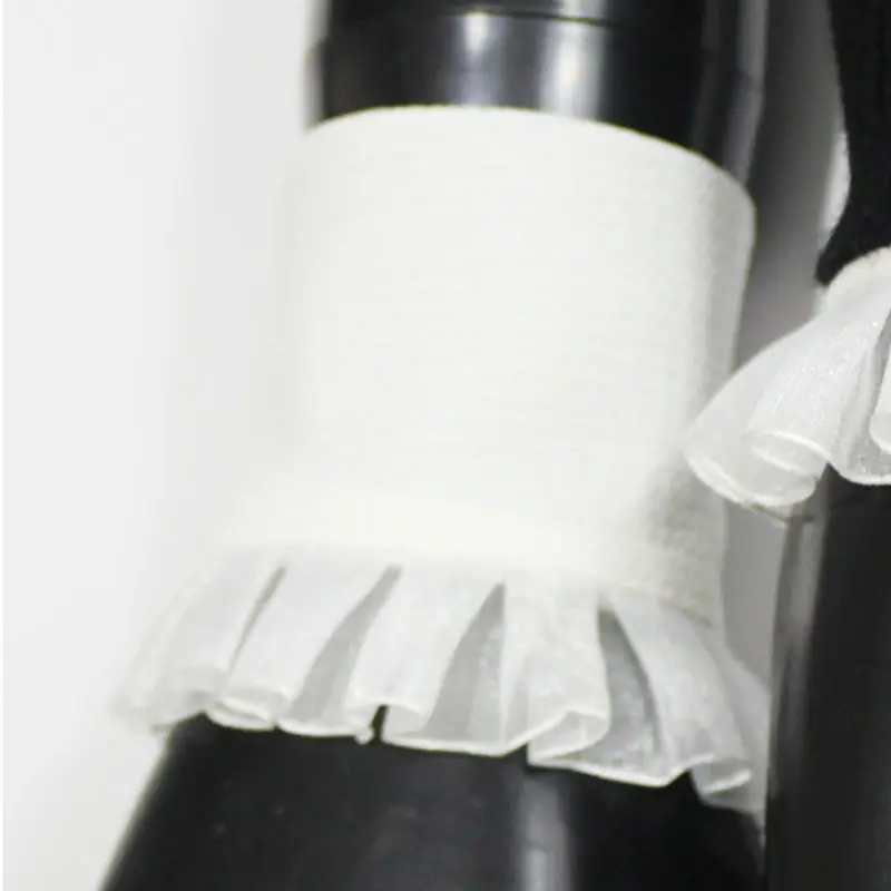 1 пара плиссированные оборки расклешенные Поддельные рукава шифон Кружева