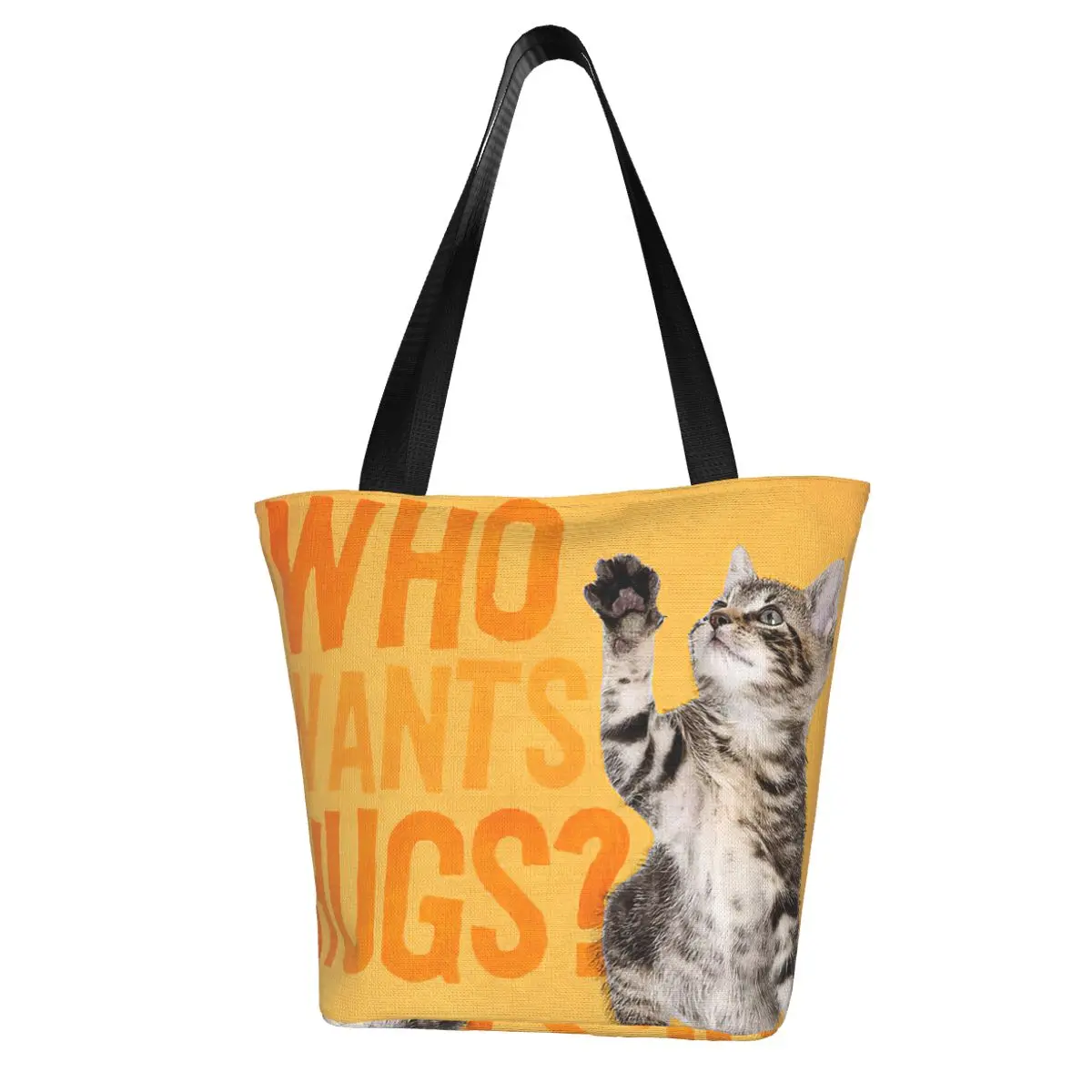 Animal Animals Wolf Who Wants Hugs Shopping Bag Aesthetic Cloth Outdoor Handbag Female Fashion Bags