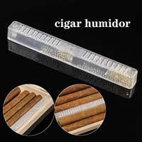 1pc transparent cigar bar humidifier humidor tube moisture strip travel storage box gadget cigar accessories