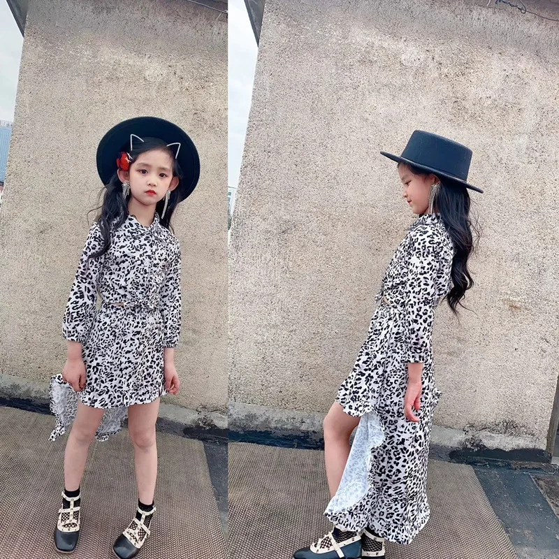 Весна осень лето 2020 новый костюм для девочек рубашка с длинными рукавами и