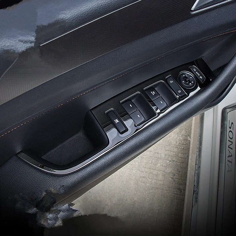 Stainless Steel Protective Window Switch Control Buttons Decorated Frame For Hyundai Sonata 9 AA530 | Автомобили и мотоциклы