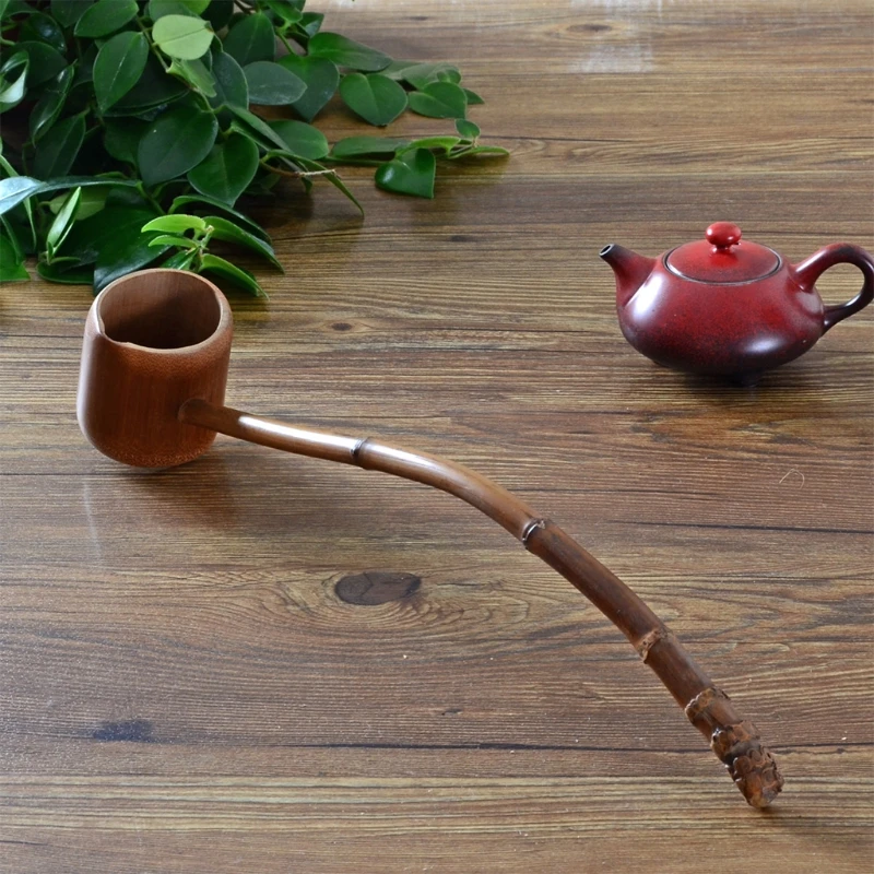

Handmade Natural Bamboo Tea Water Spoon Extra Long Handle Wood Scoop Healhy