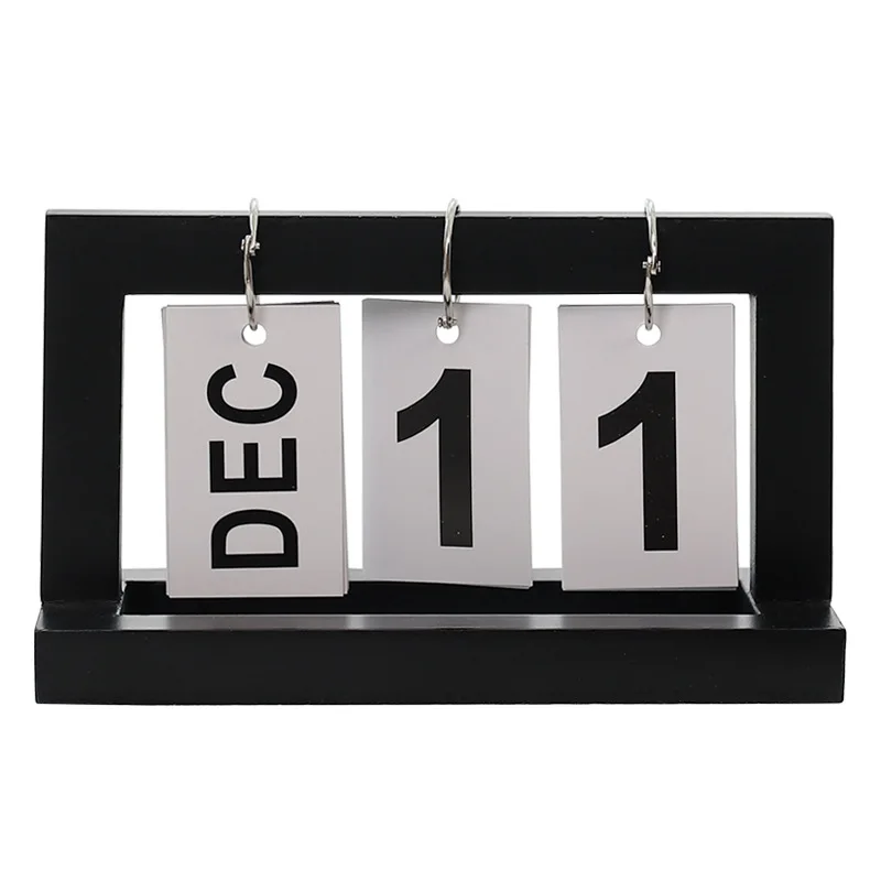 

Nordic Wind Creative Wood Page-turning Calendar Simple Home Desktop Small Ornaments Study Calendar Small Ornaments