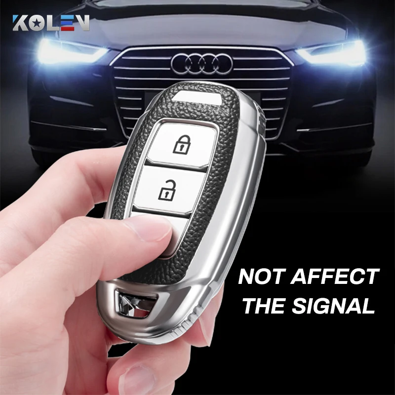 

Leather TPU Car Smart Key Case Cover Fob For Hyundai Elantra i30 ix35 Kona Santa Fe Solaris Encino Azera IG Accent TM Protector