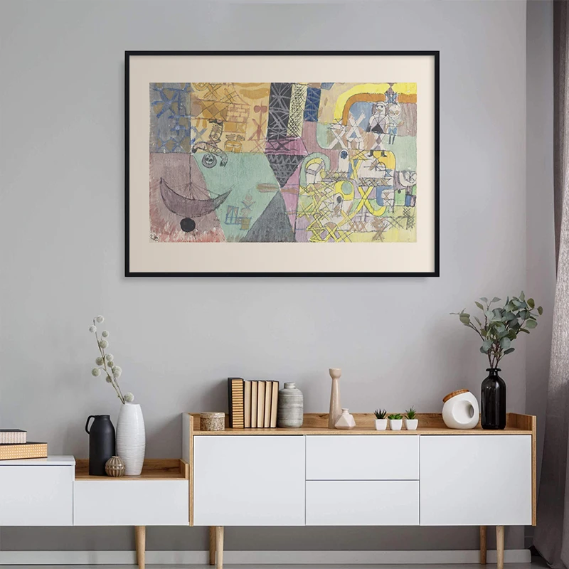 

Poster and Print Paul Klee Vintage Abstract Exhibition Wall Art Picture Canvas Painting for Living Room Home Gallery Decoration