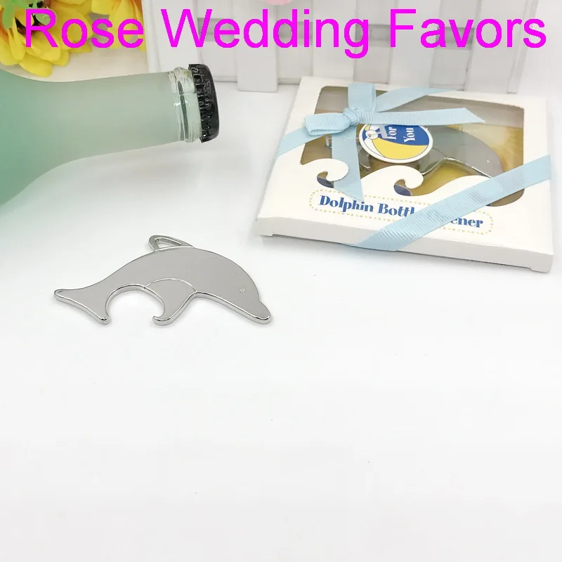 Серебряный Дельфин дизайн открывалка для бутылок вина свадебный и душ сувениры