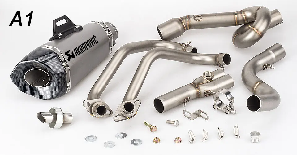 

Motorcycle Modified Exhaust Pipe Little Ninja NINJA250 NINJA300 Front Scorpio Exhaust Pipe Set