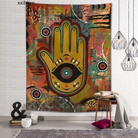 customized hamsa hand hanging fabric background wall covering home decoration blanket tapestry bedroomliving room wall decor