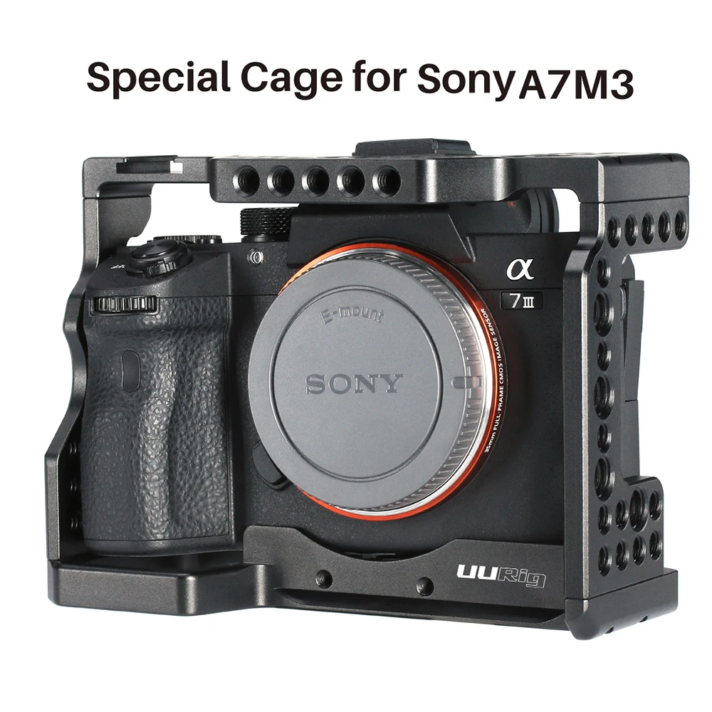 UURig C-A73 клетка для камеры для sony A7III Стандартный Arca-style быстросъемная пластина с верхней ручкой для sony a7iii A7R3 A7M3