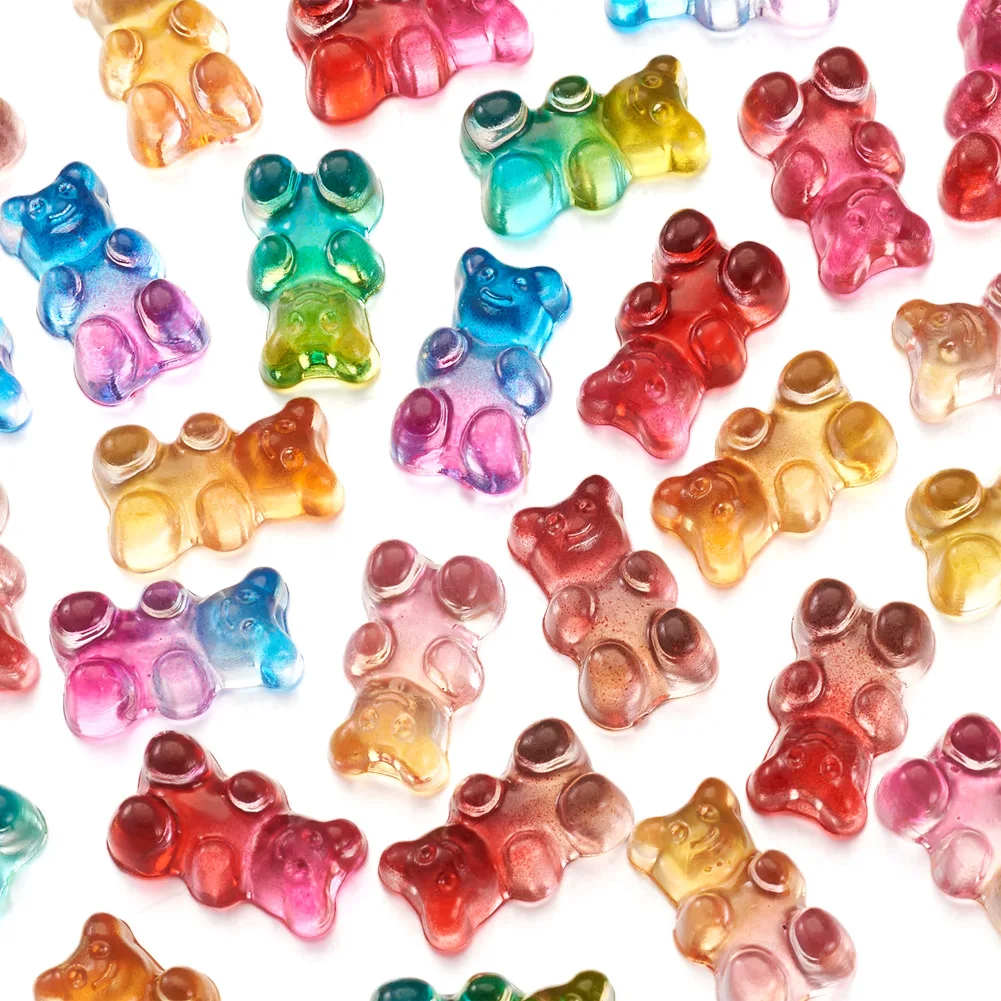 

Cute Bear Resin Cabochons Flatback Cabochon Supplies For DIY Earrings Pendants Necklaces Jewelry Making Accessories Decoration