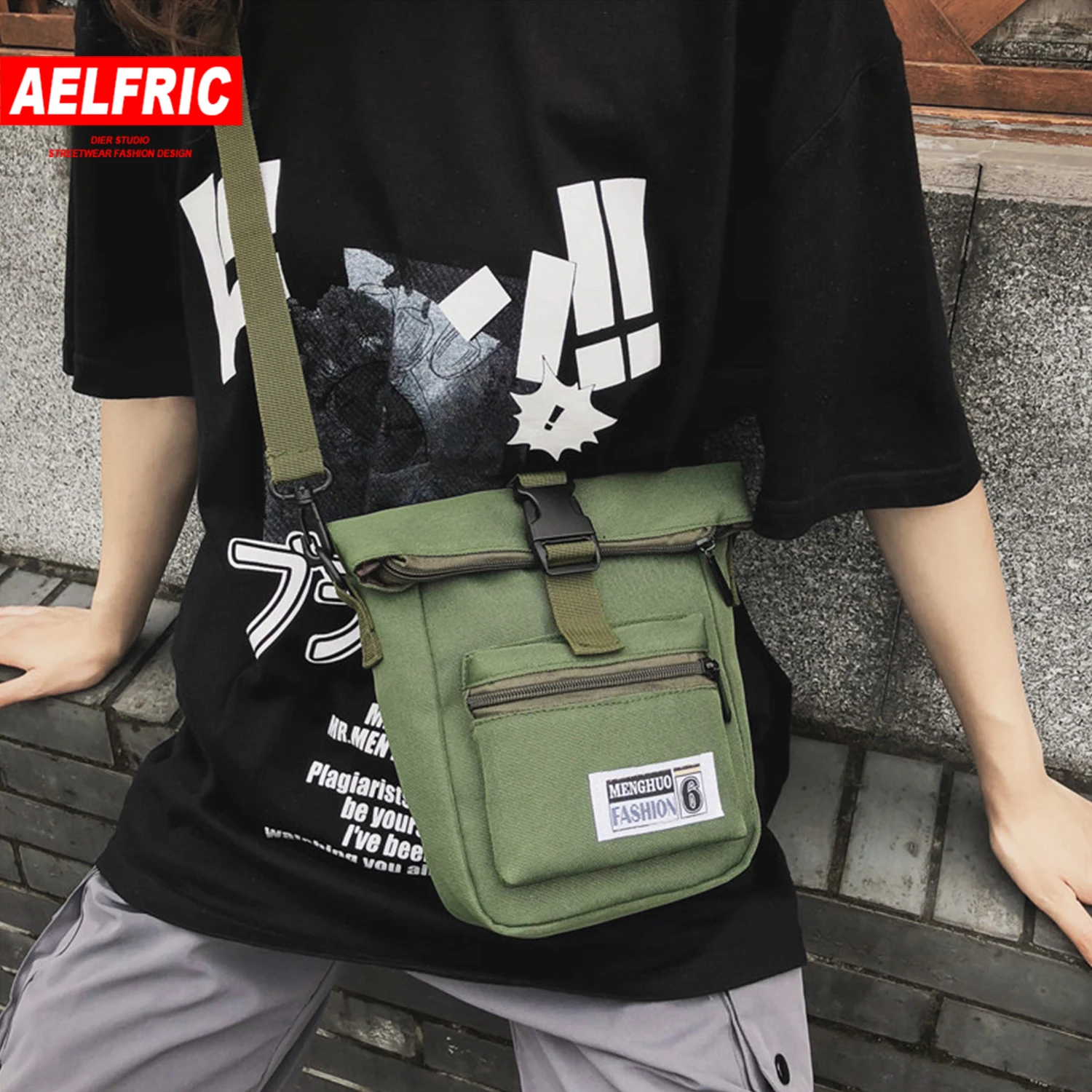 AELFRIC модная маленькая сумка на плечо с клапаном для женщин и мужчин через в стиле