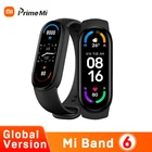 Оригинальный браслет Xiaomi Mi Band 6 глобальная версия, цветной AMOLED смарт-браслет для фитнеса с измерением пульса и уровня кислорода в крови, Bluetooth