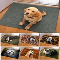 cute pet dog print rectangle bedroom kitchen anti slip doormat modern home decor home textile