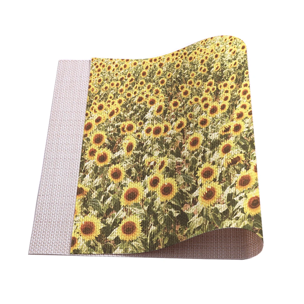 

painting Heat-Resistant Placemats Stain Resistant Anti-Skid Washable PVC/Polyeste Table Mats Woven Vinyl Placemats, Set of 4 PCS