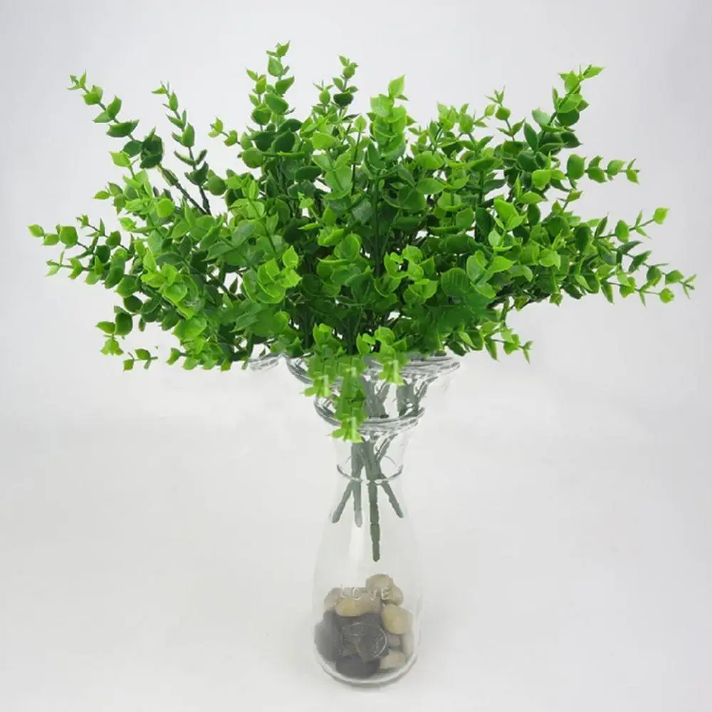 

1Pc Fake Leaf Foliage Bush Desktop Decor for Home Garden Balcony Decor Plants Flower Arrangement Bonsai Fake Plants