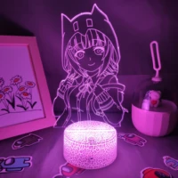 anime danganronpa led figure chiaki nanami night lights fun cool gift for friend rgb game lava lamp bedroom bedside desk decor
