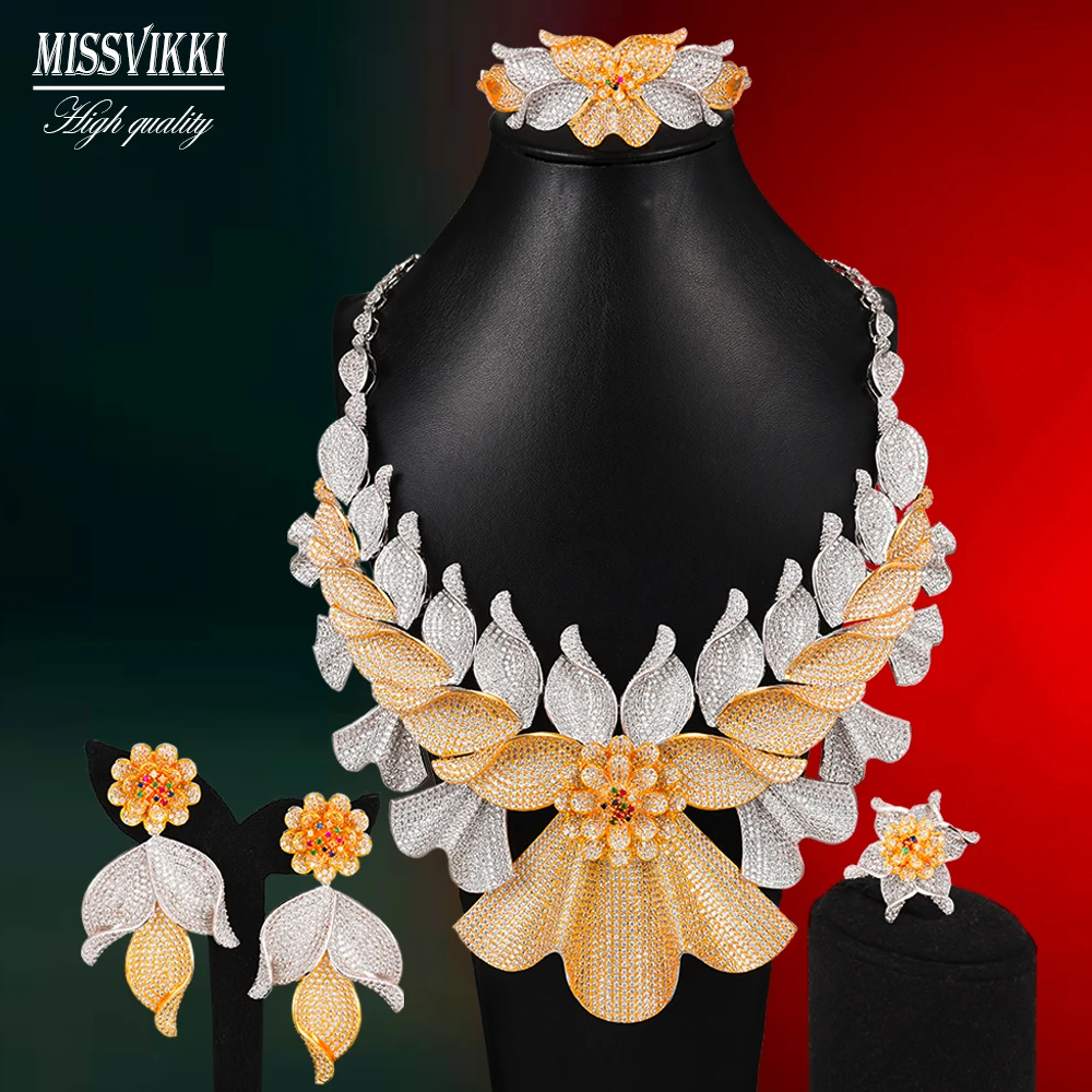 Missvikki благородный высококачественный роскошный набор ювелирных изделий с