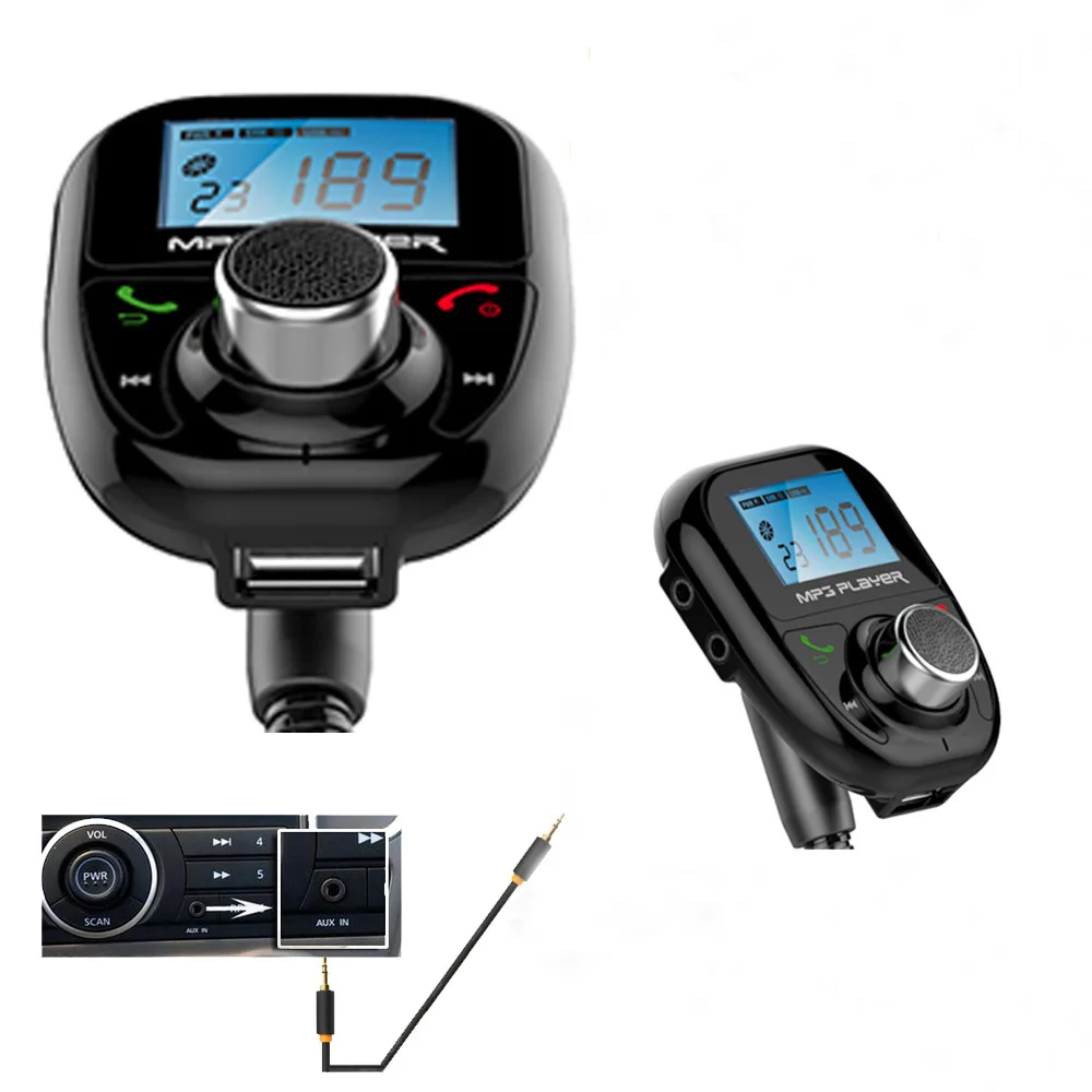 EinCar Bluetooth A2DP fm-передатчик беспроводной аудиомодулятор автомобильный комплект