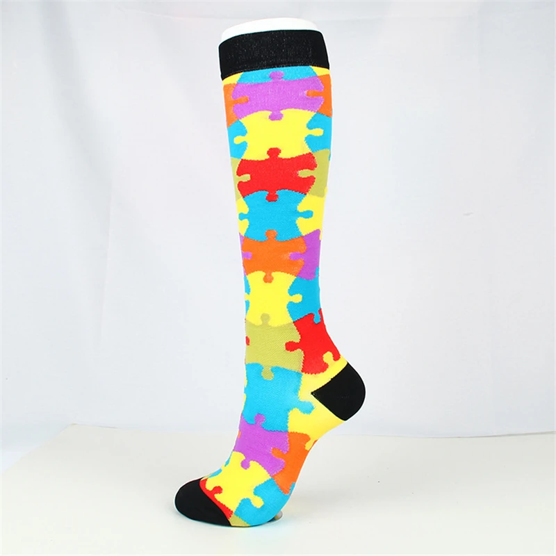 

10Style Compression Socks Women Men Best Running Athletic Outdoor Sports Crossfit Flight Travel Nurses Running Athletic Socks