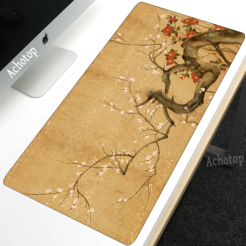 

MRGBEST Japan Cherry Blossom Tree Flowers photo Mouse Pad Gamer Big Anti-slip Mouse pad Led Backlight and common pink mice mat