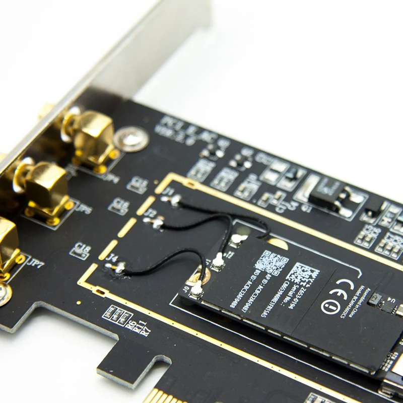 

for Broadcom Bcm94360CSAX Bcm943602CS Bcm94331CSAX WLAN Card Desktop PCI-E Converter Adapter + Antenna for Apple WiFi Card