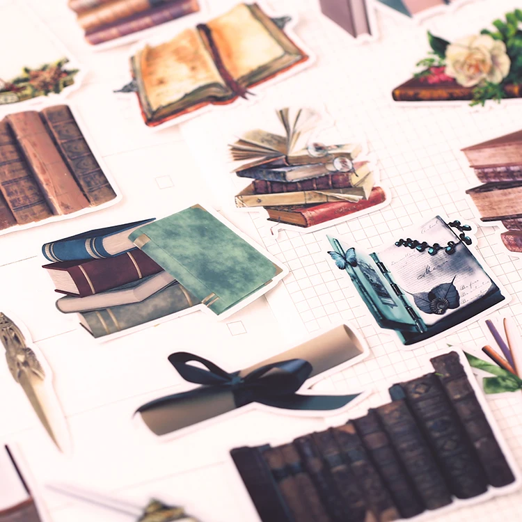 22 шт. винтажные книги декоративные Стикеры для скрапбукинга наклейки DIY крафт