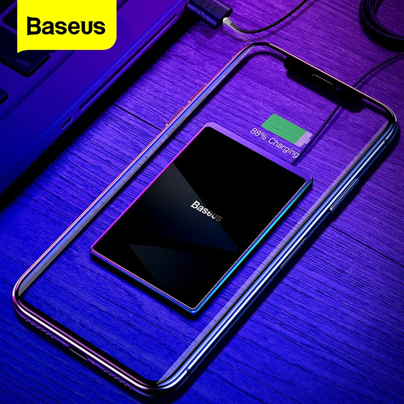 

Baseus 15W Qi Wireless Charger For iPhone 11 Pro Xs Max Ultra Slim Fast Wirless Wireless Charging Pad For Samsung S20 Xiaomi Mi9