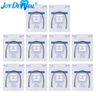 10 шт.упак. зубной ортодонтический нити, термоактивированный круглый арочный провод, натуральная форма 012Upper-020Lower