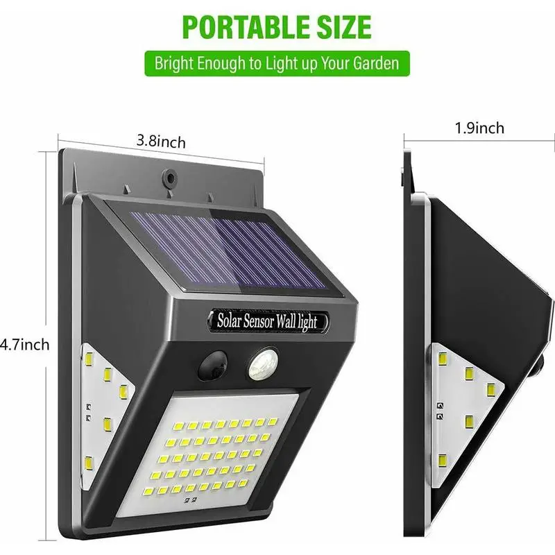 

50 LED Solar Light Outdoor Solar Lamp PIR Motion Sensor Wall Light Waterproof Solar Powered Sunlight For Garden Decoration