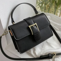 solid color handbags women flap messenger bag designer female leather shoulder bags casual vintage crossbody bags black sac 2021