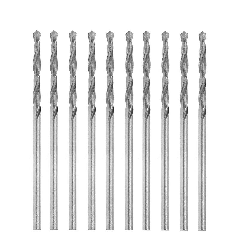 

Multifunction 10 Pcs Tiny Micro HSS 1.2mm Straight Shank Twist Drilling Bit