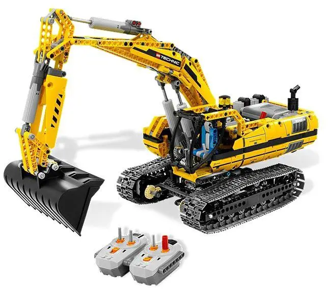 20007 Technic моторизованный экскаватор строительные блоки электродвигатели силовые функции кирпичи игрушки подарок Technic 8043