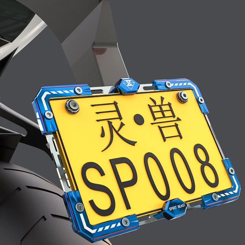 

license plate holder tail adjustable Moto FOR tmax 530 kawasaki ninja 400 250r 650 ktm 1290 super duke r benelli 752s z800