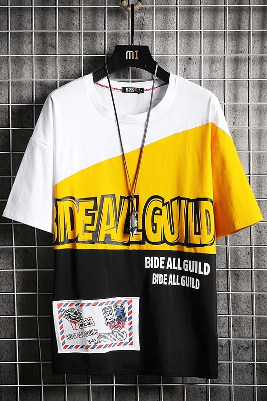 Мужская футболка в стиле хип хоп Liketkit свободная японском с коротким рукавом и