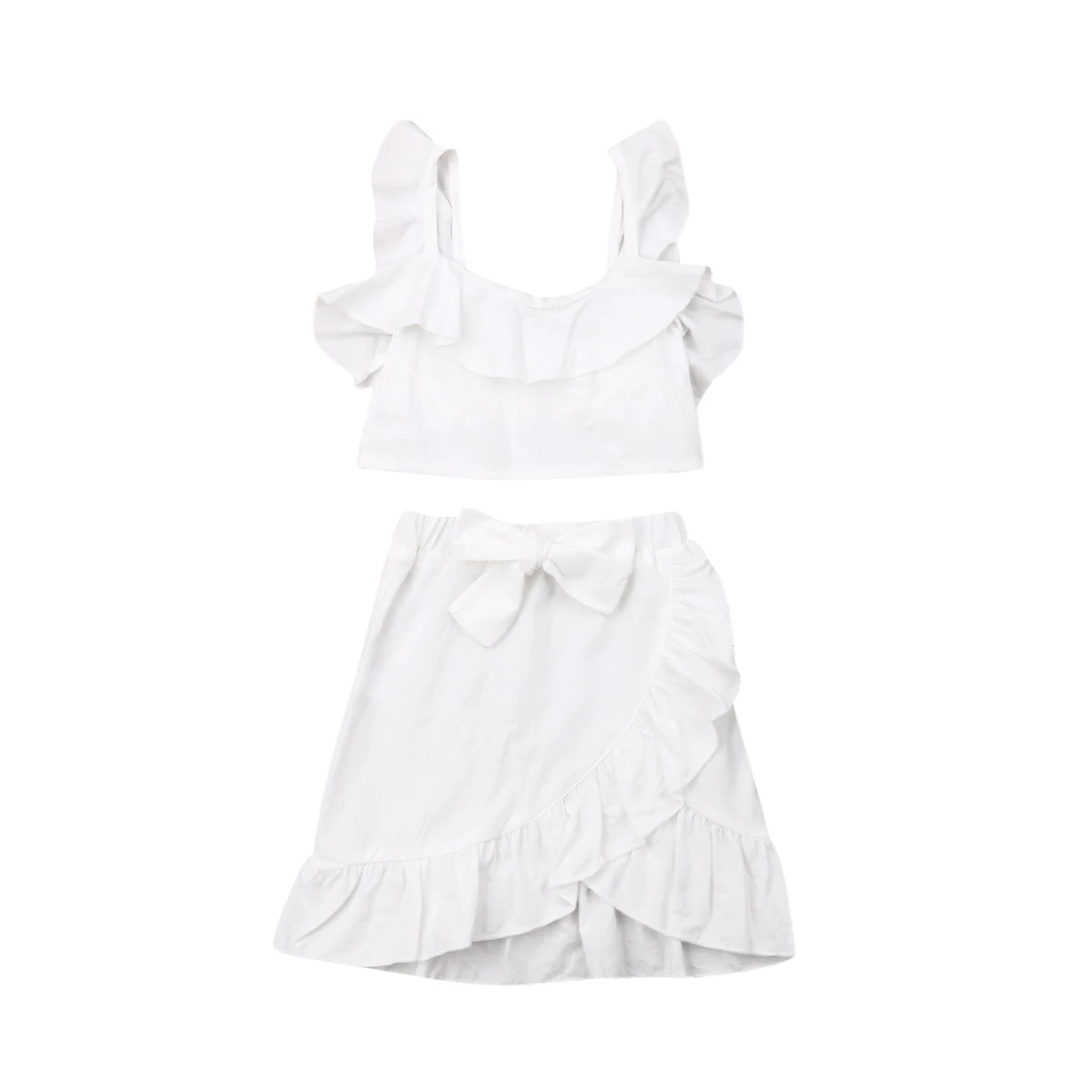 Pudcoco 2019 Одежда для новорожденных девочек летнее платье на бретельках с рукавами