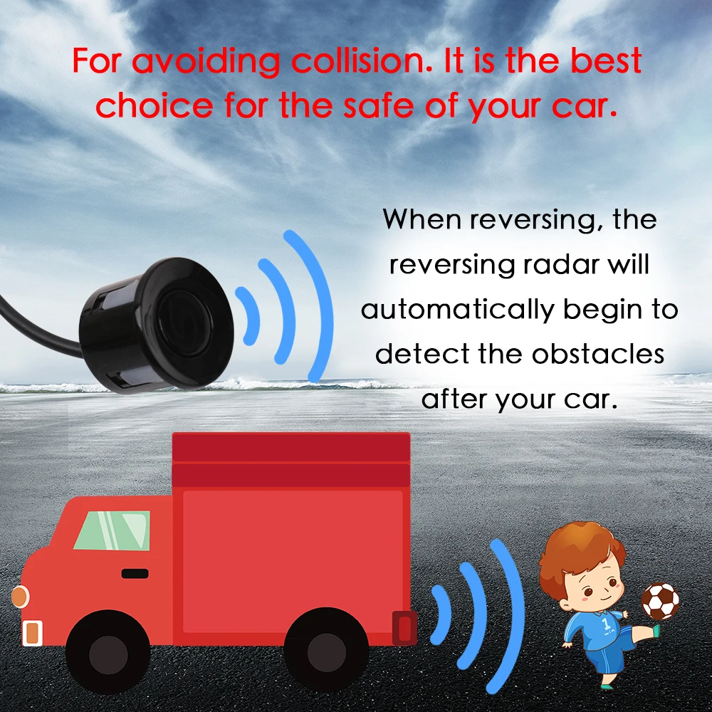 Система помощи при парковке 4 датчика зуммер светодиодный дисплей индикатор