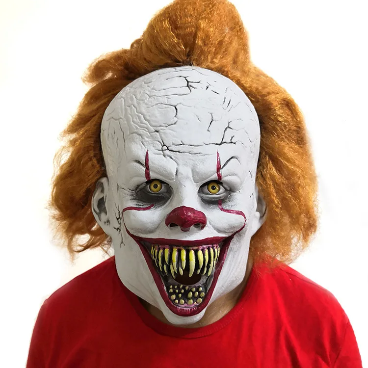 Стивен Кинг это маска Pennywise ужас одежда для клоуна глаза будет сиять клоун